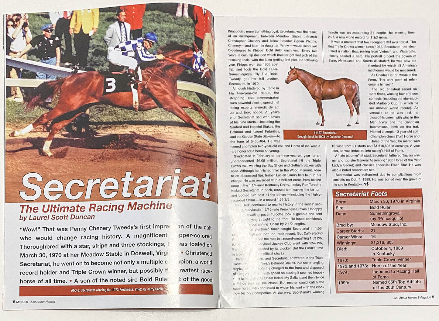 Just About Horses Magazine Vol. 30, No. 3, 2003 May/June