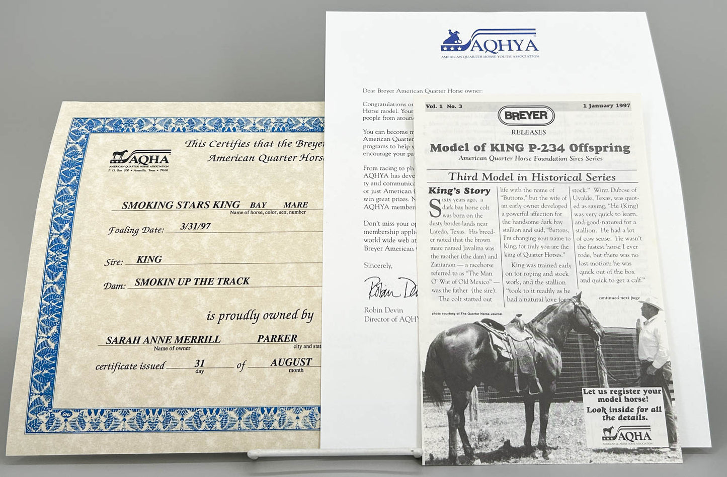 Ideal Quarter Horse ~ Progeny of King P-234