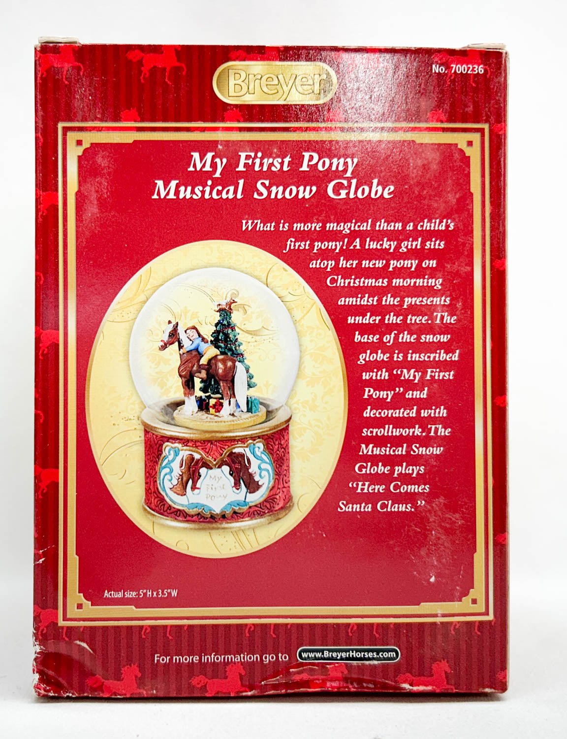 2015 Holiday Snow Globe ~ My First Pony