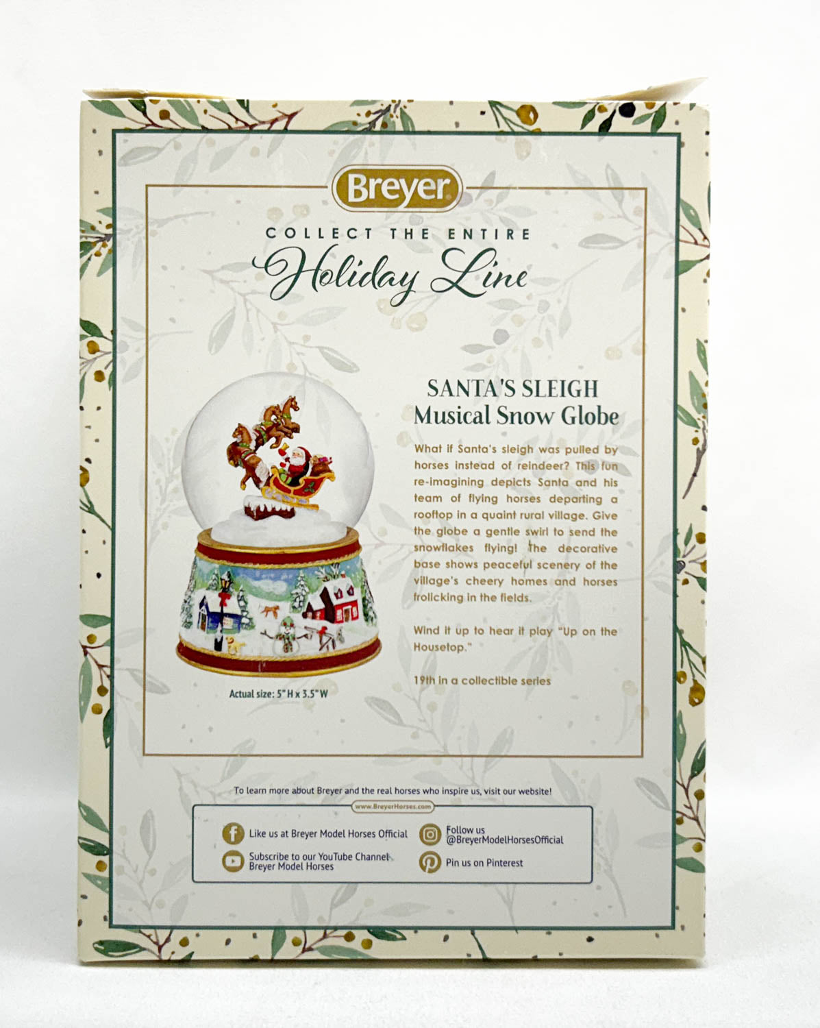 2021 Musical Snow Globe - Santa's Sleigh