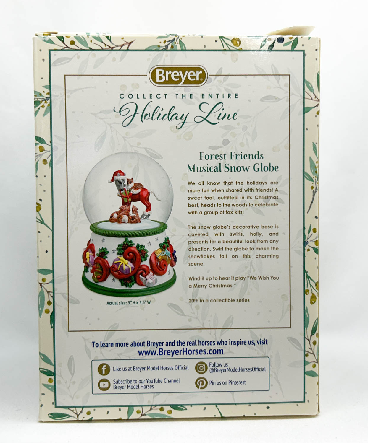 2022 Holiday Snow Globe ~ Forest Friends