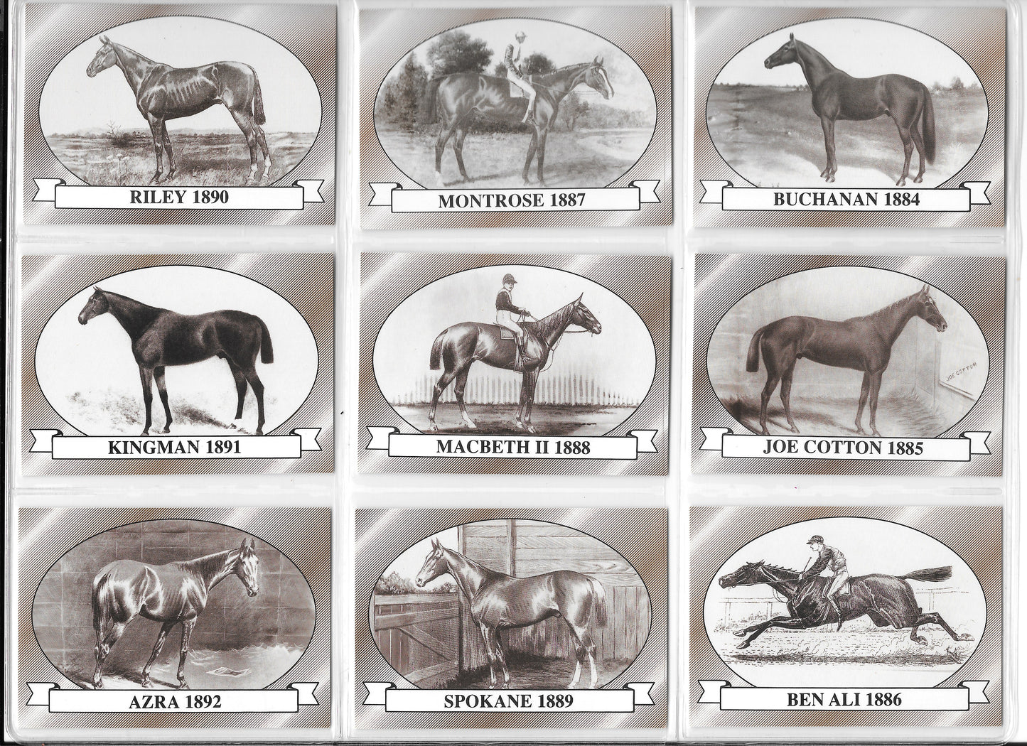 Kentucky Derby Trading Cards - Years 1884-1892