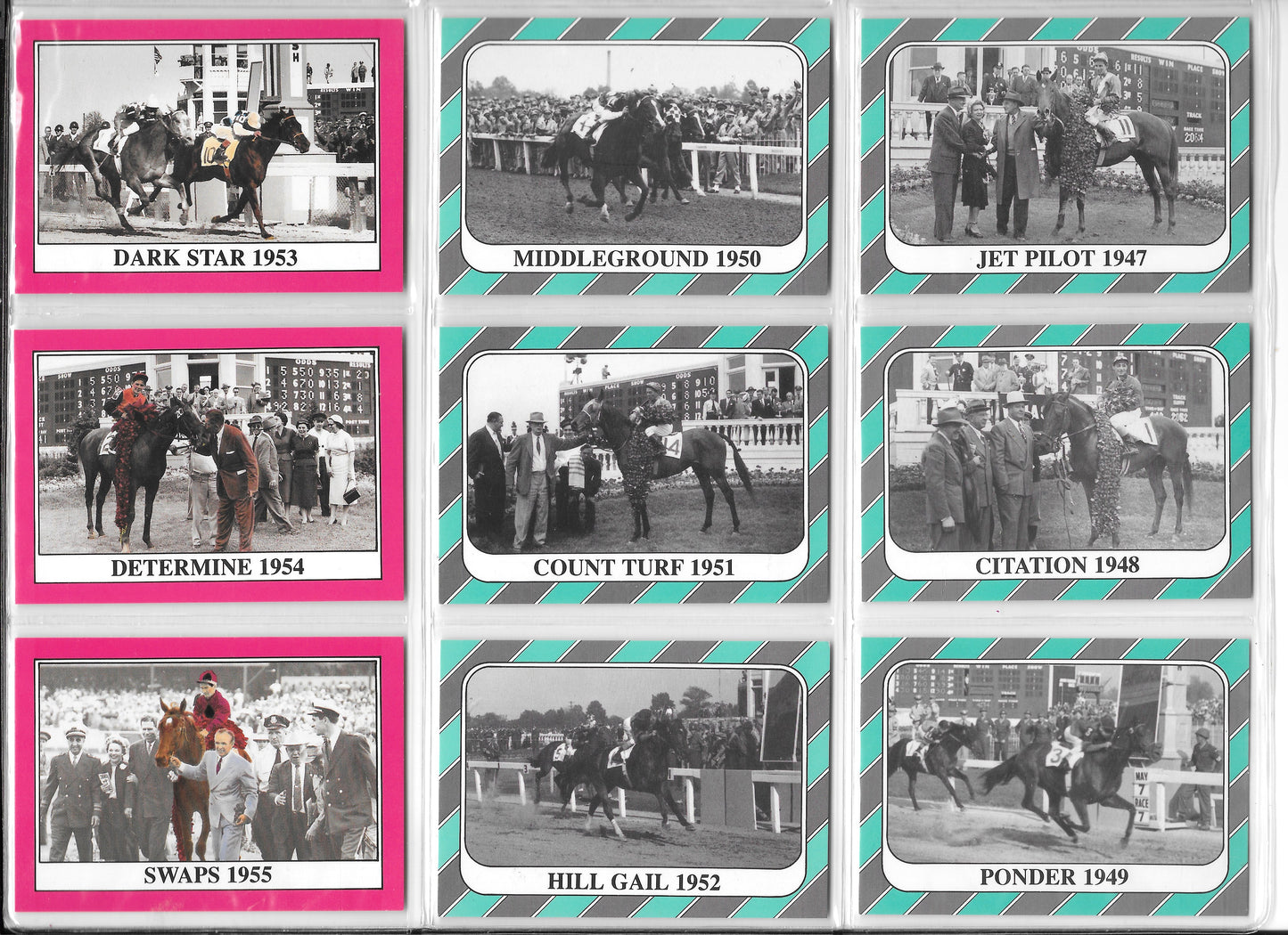 Kentucky Derby Trading Cards - Years 1947-1955