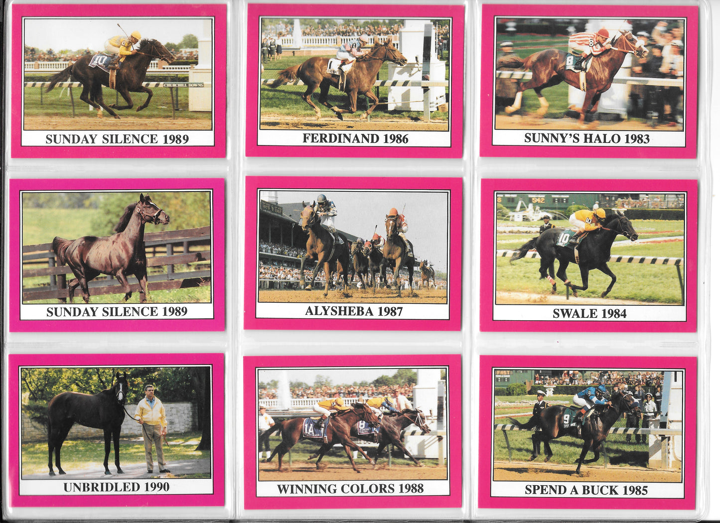Kentucky Derby Trading Cards - Years 1983-1991 +Derby Festival