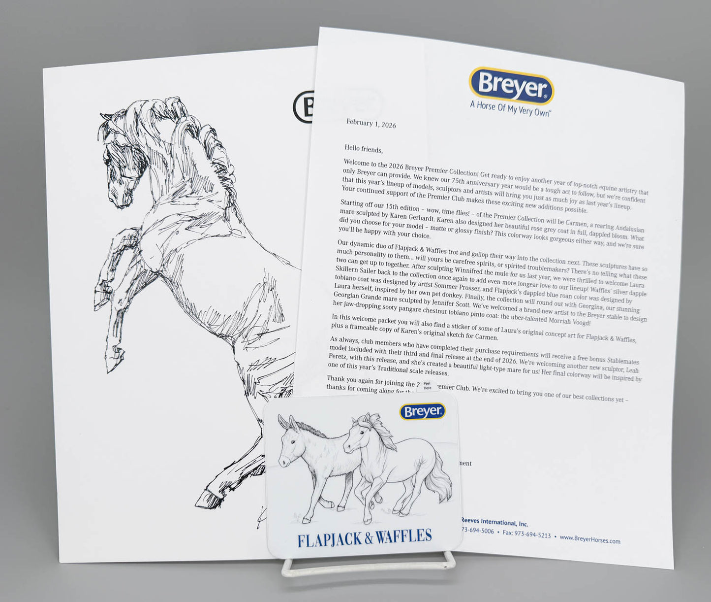 2026 Premier Club Paperwork, Including Carmen Sketch Print & Pony/Donkey Sticker