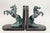 Bookends, Black and Verdigris Rearing Horses