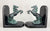 Bookends, Black and Verdigris Rearing Horses