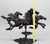 Candle Holder, Galloping Mustangs