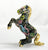 Chinese Cloisonne Horse, Rearing Black with Floral Design