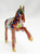 Chinese Cloisonne Horse, Prancing Red with Saddle
