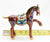 Chinese Cloisonne Horse, Prancing Red with Saddle