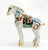 Chinese Cloisonne Horse, Standing White with Saddle
