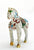 Chinese Cloisonne Horse, Standing White with Saddle