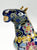 Chinese Cloisonne Horse, Prancing Cobalt Blue with Floral Design (Damaged)