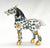 Chinese Cloisonne Horse, Standing White with Floral Design