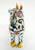 Chinese Cloisonne Horse, Standing White with Floral Design