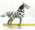 Chinese Cloisonne Horse, Standing White with Floral Design