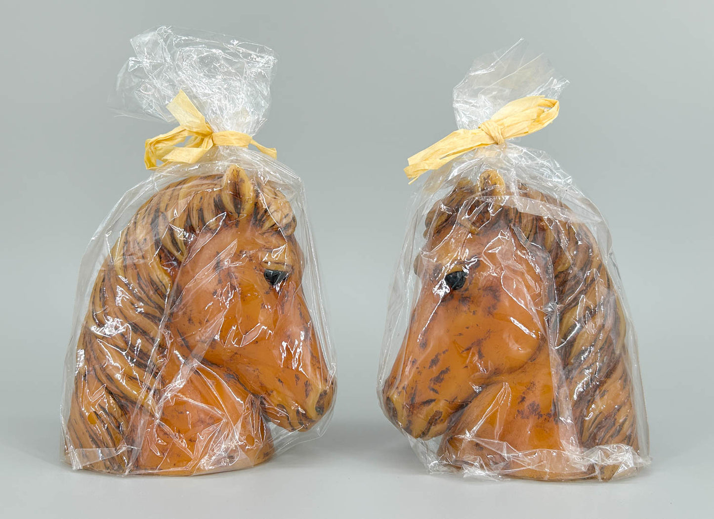 Horse Head Candles, Matching Pair - 6" H