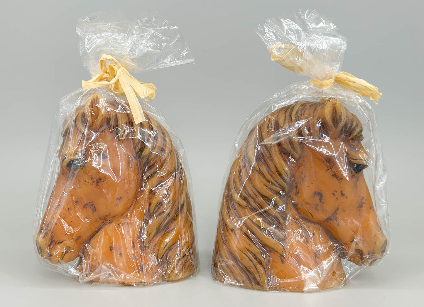 Horse Head Candles, Matching Pair - 6" H