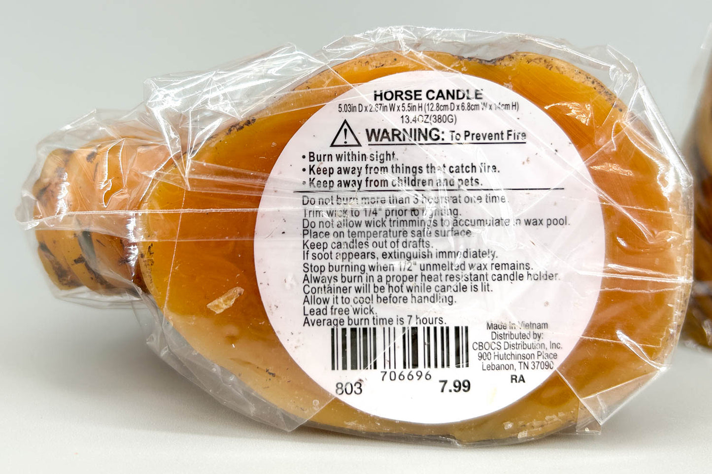 Horse Head Candles, Matching Pair - 6" H