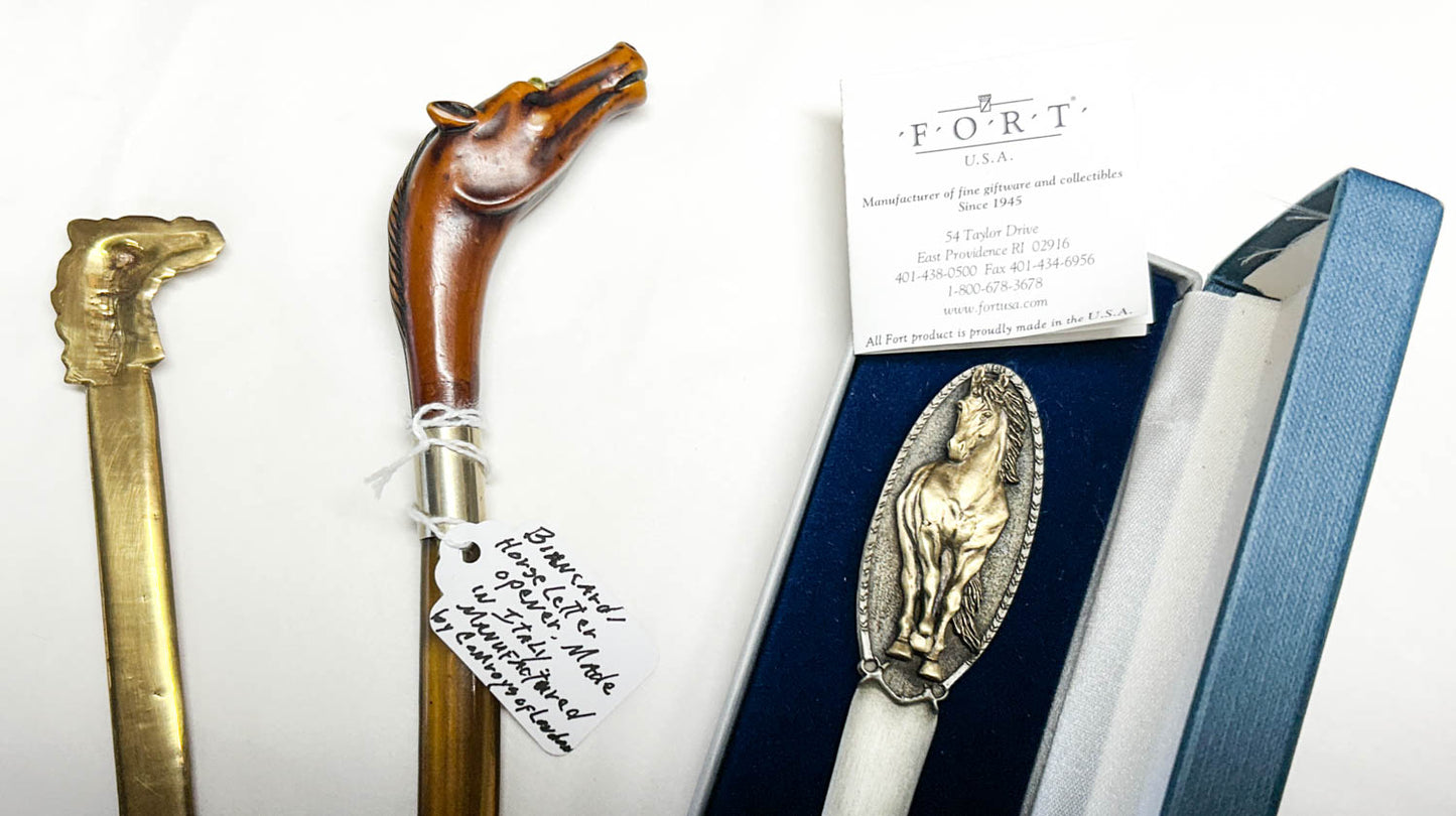 Horse-Themed Vintage Letter Opener Collection - Group 6
