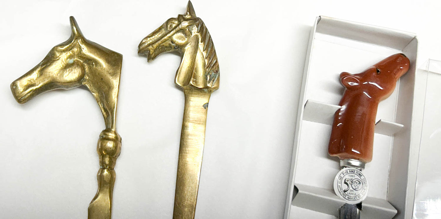 Horse-Themed Vintage Letter Opener Collection - Group 8