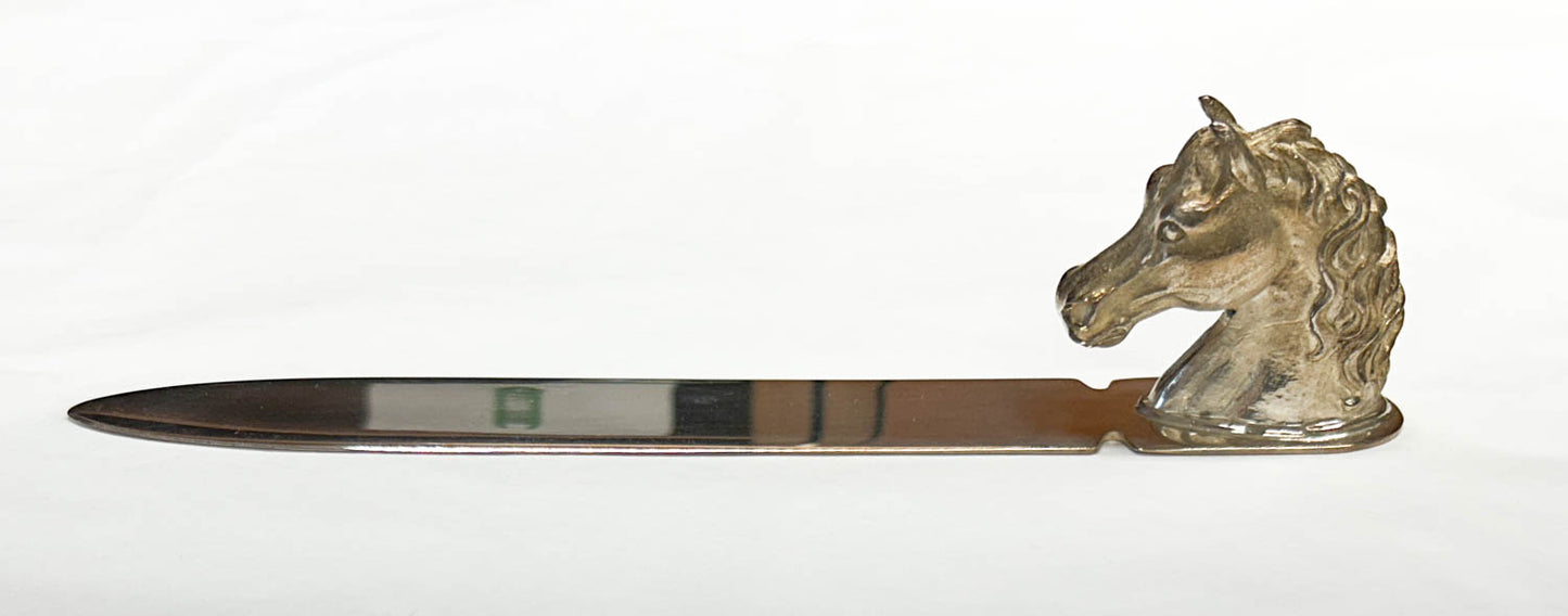 Silver Plated Horse-Head Letter Opener by Reed & Barton