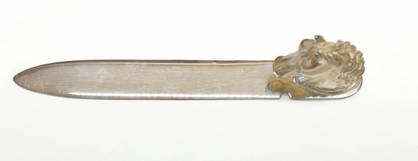 Silver Plated Horse-Head Letter Opener by Reed & Barton