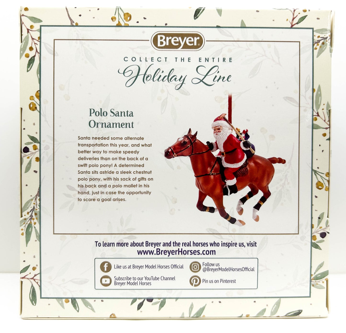 2023 Holiday Breyer Santa Ornament ~ Polo