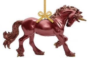 2024 Holiday Unicorn Ornament ~ Scarlet - ADVANCE SALE