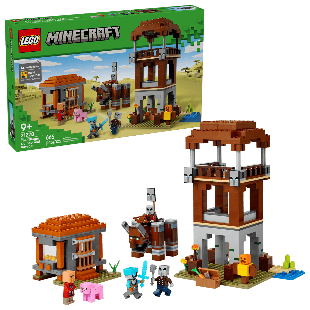 LEGO® Minecraft® The Pillager Outpost and Ravager #21278 665 Pieces