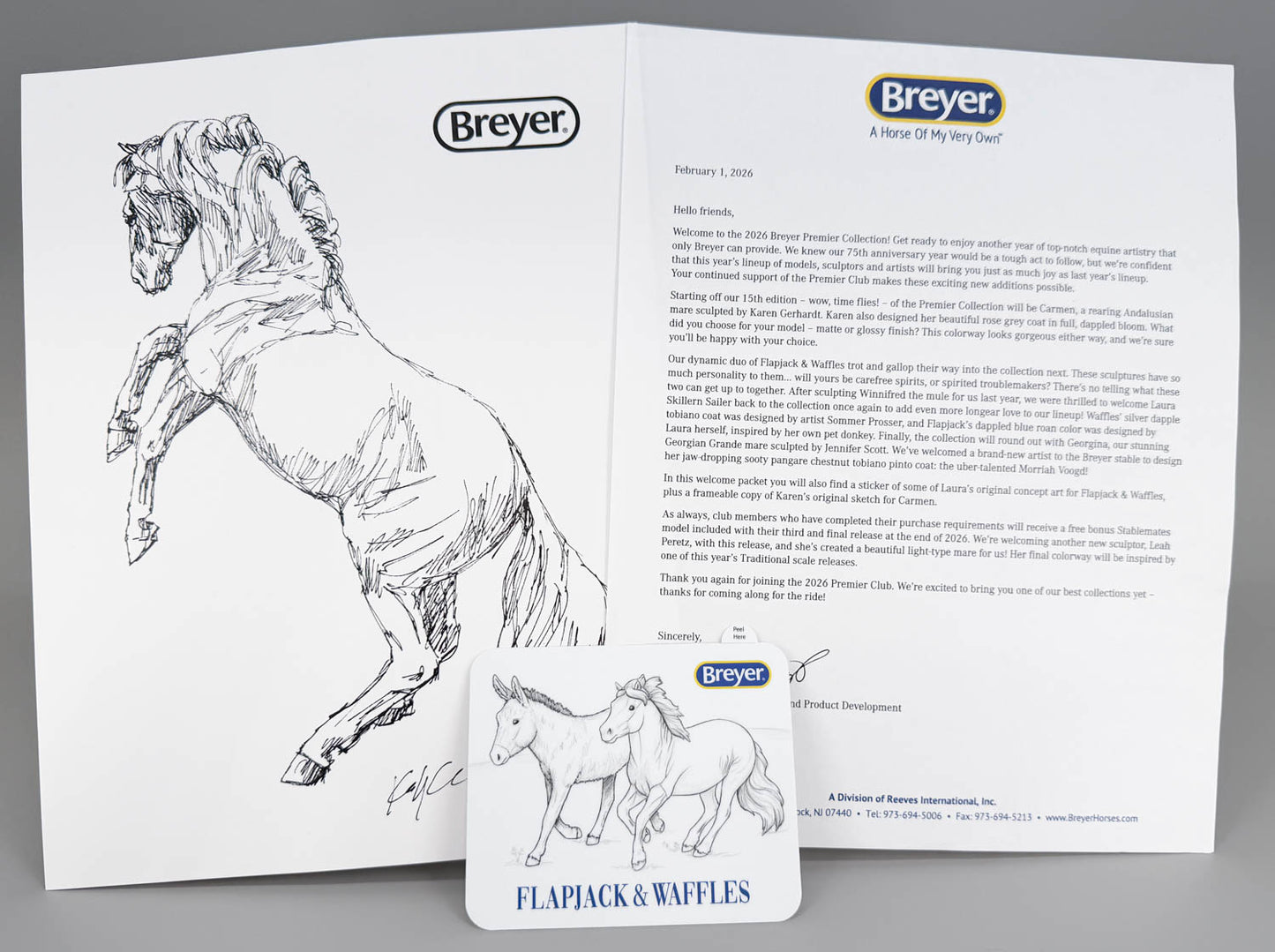 2026 Premier Club Paperwork, Including Carmen Sketch Print & Pony/Donkey Sticker