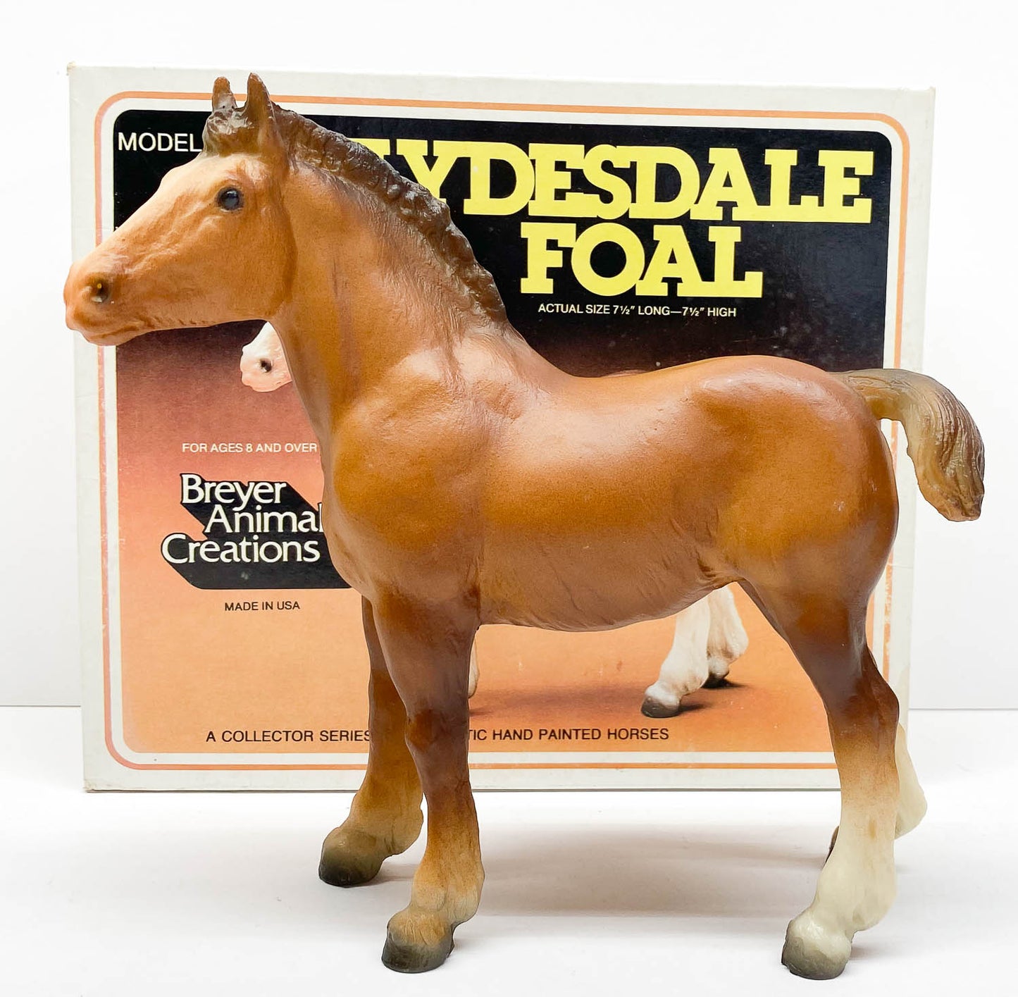 Clydesdale Foal, Chestnut w/ Cardboard Box