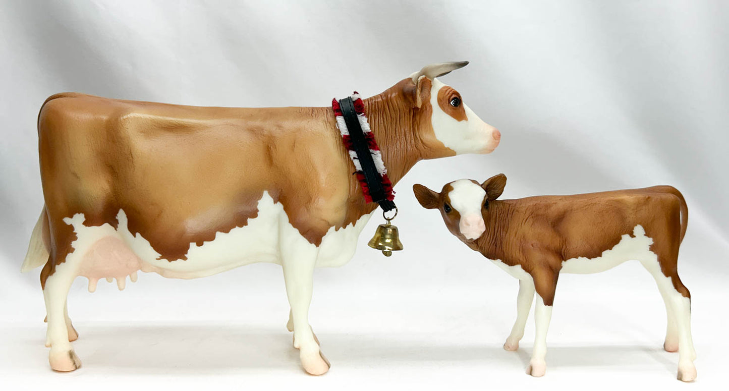 Cow and Calf ~ Heidi & Edelweiss - BreyerFest 2008 SR - 750 Made