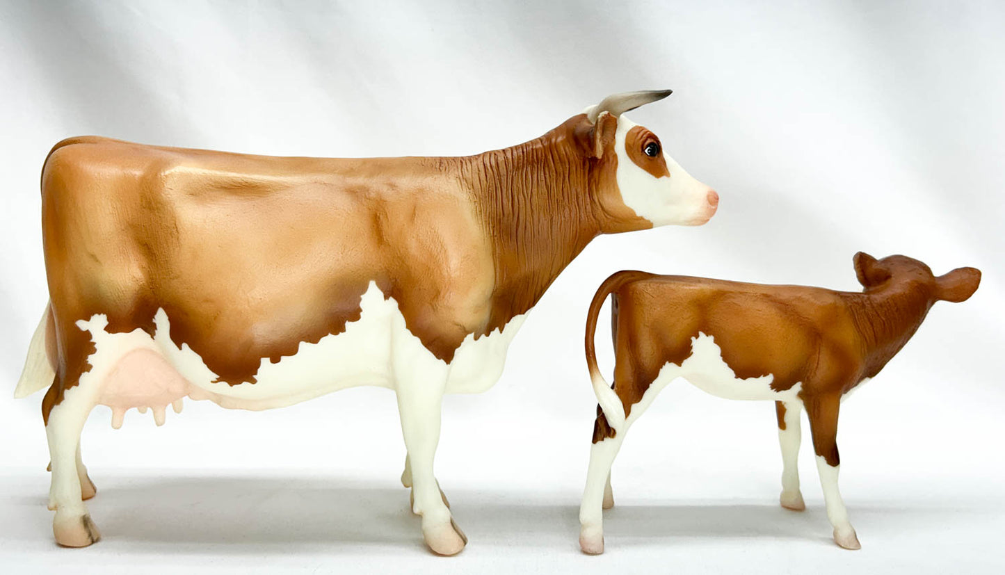 Cow and Calf ~ Heidi & Edelweiss - BreyerFest 2008 SR - 750 Made