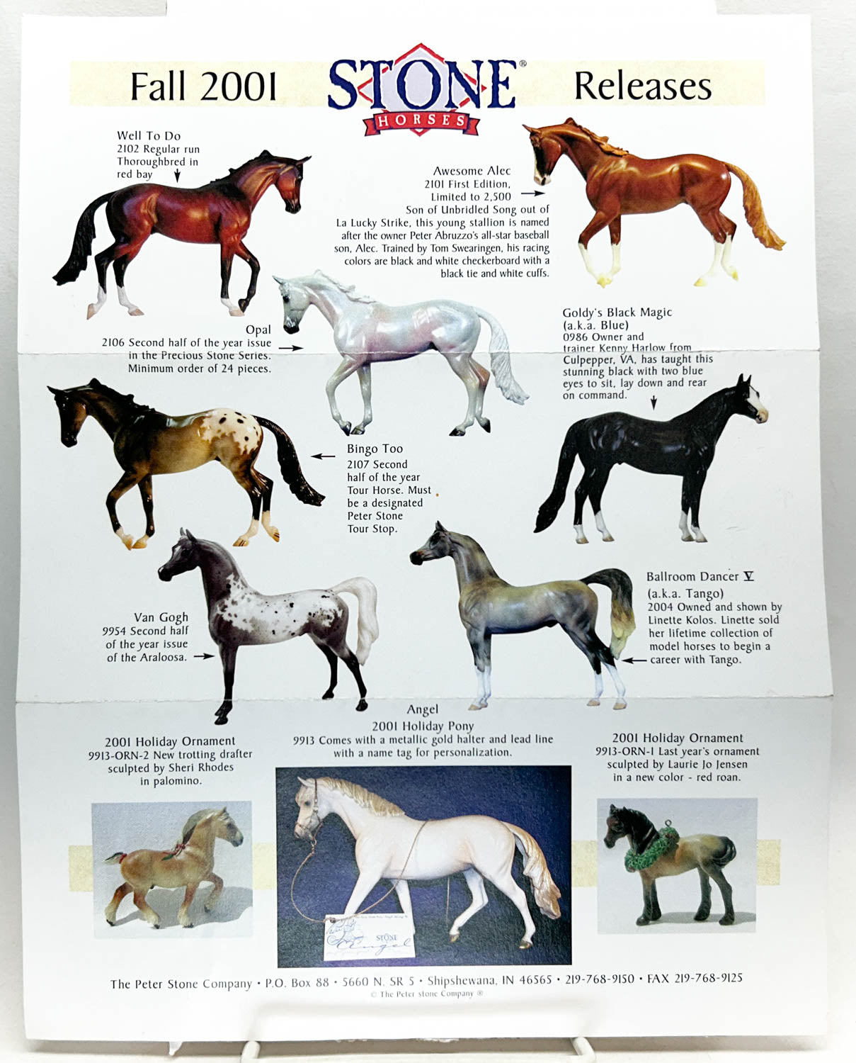 Stone Equilith, Summer 2001 + Fall Releases Sheet