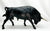 Spanish Fighting Bull, Black - VARIATION: Grey Plastic Horns