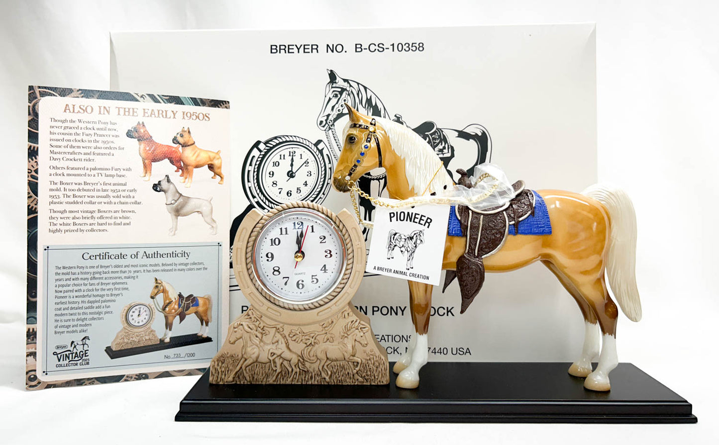 Western Pony Clock ~ Pioneer - 2025 Vintage Club - Unopened