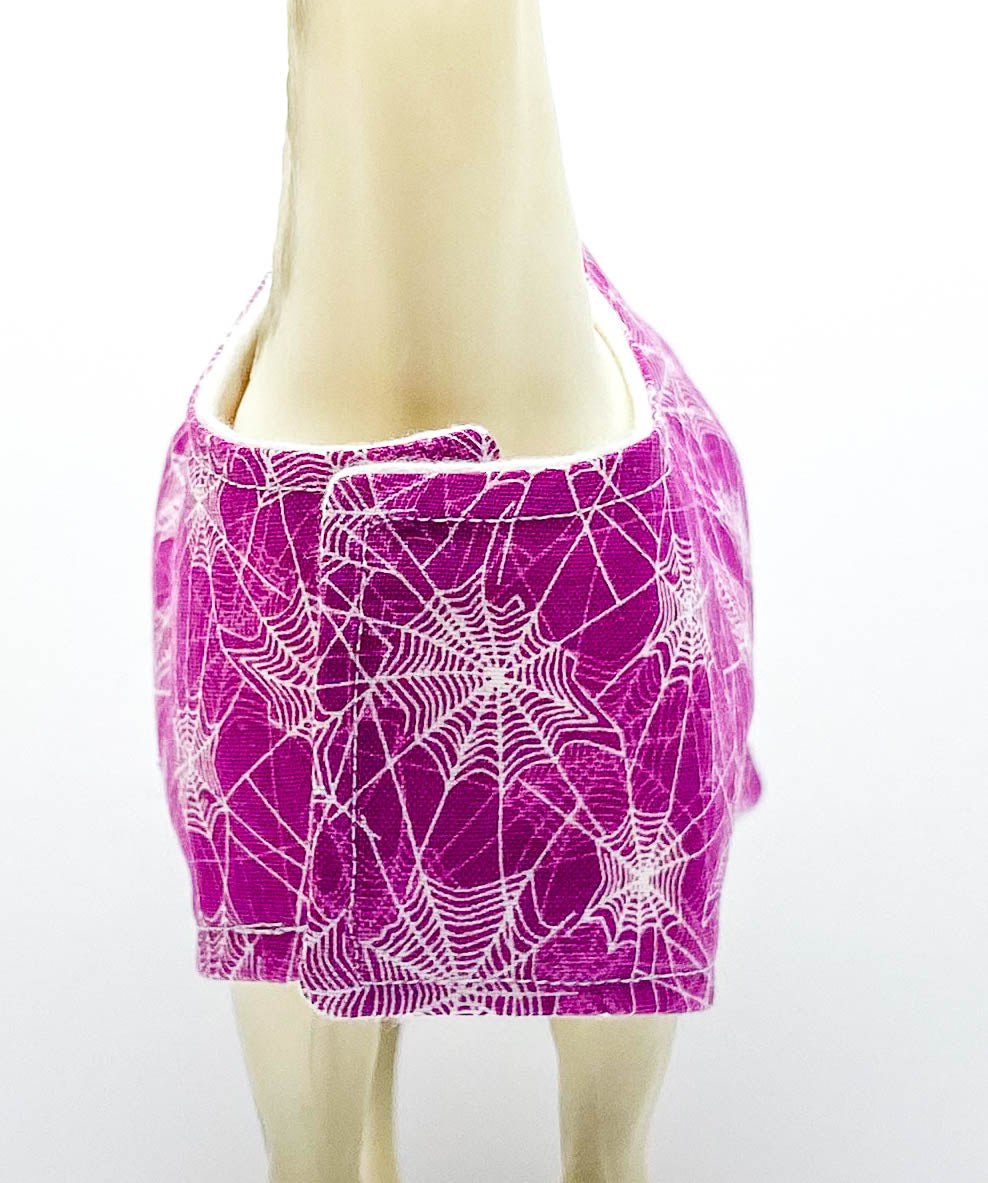 Blanket - Magenta / Purple with Spider Webs for Halloween