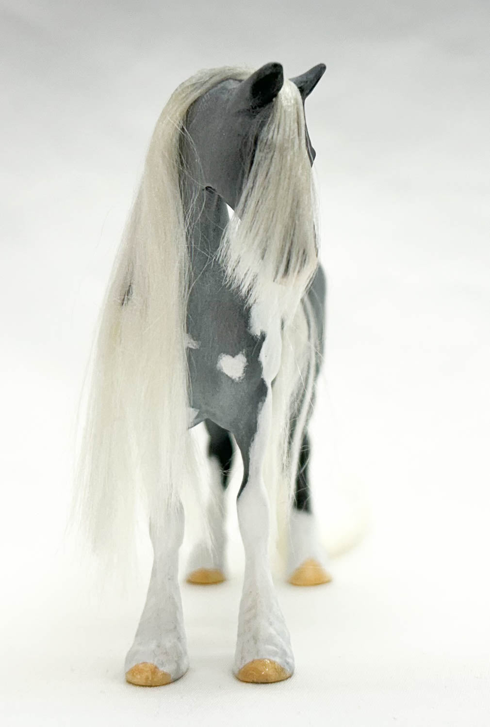 Gypsy Stallion - Custom with Faux Hair, Grey Pinto