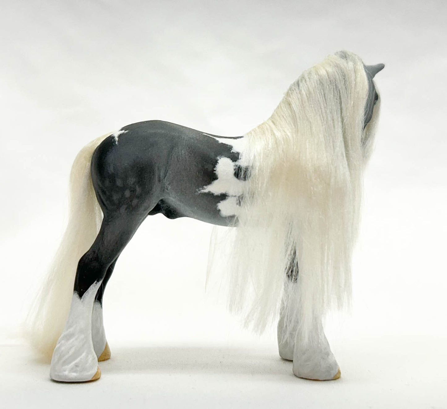 Gypsy Stallion - Custom with Faux Hair, Grey Pinto