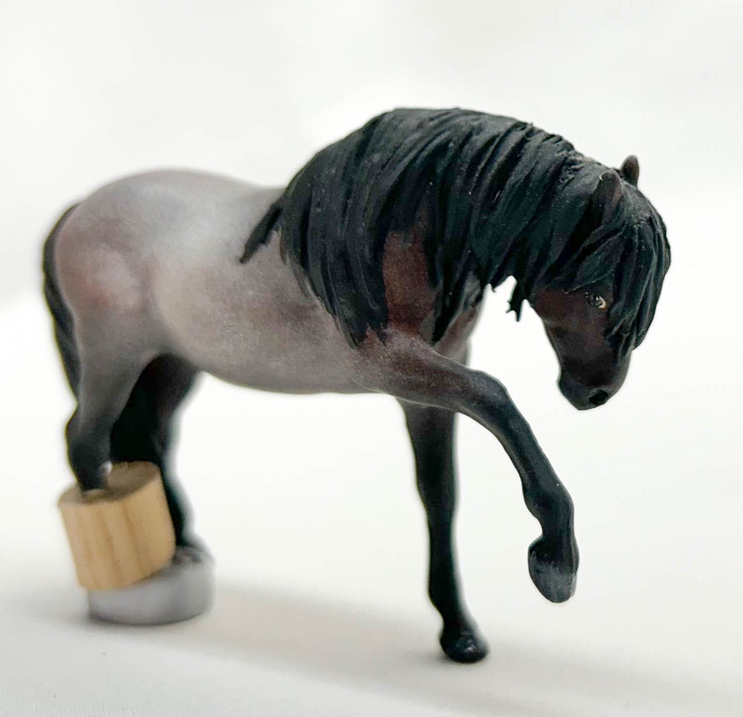Custom Mustang Mare, Bay Roan by Linda Elkjer (Broken Leg-included)