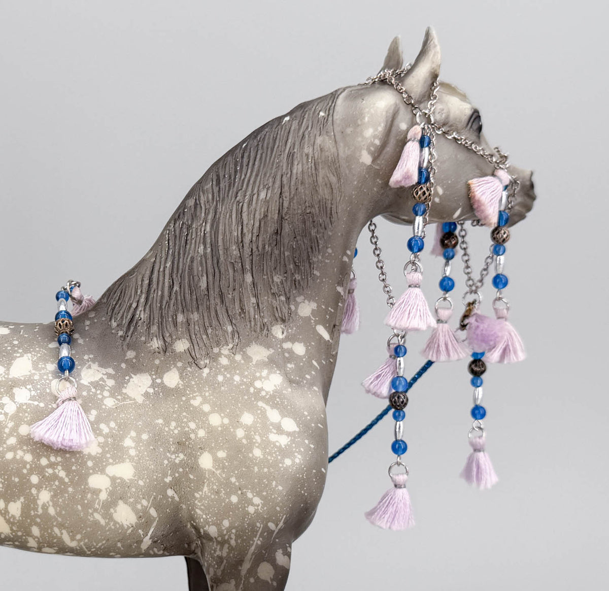 Arabian Halter - Blue, Silver and Lavender