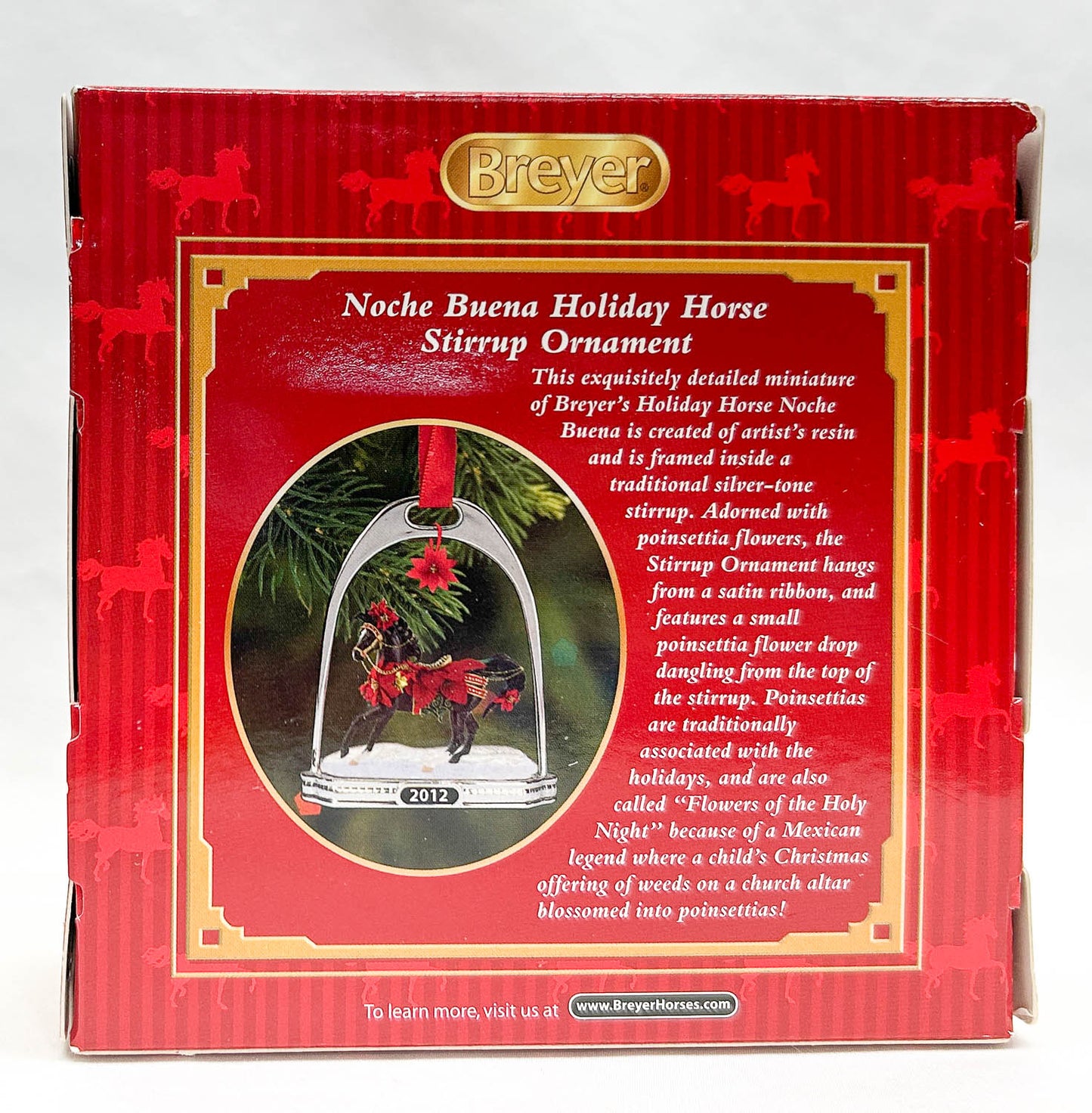 2012 Holiday Stirrup Ornament ~ Noche Buena