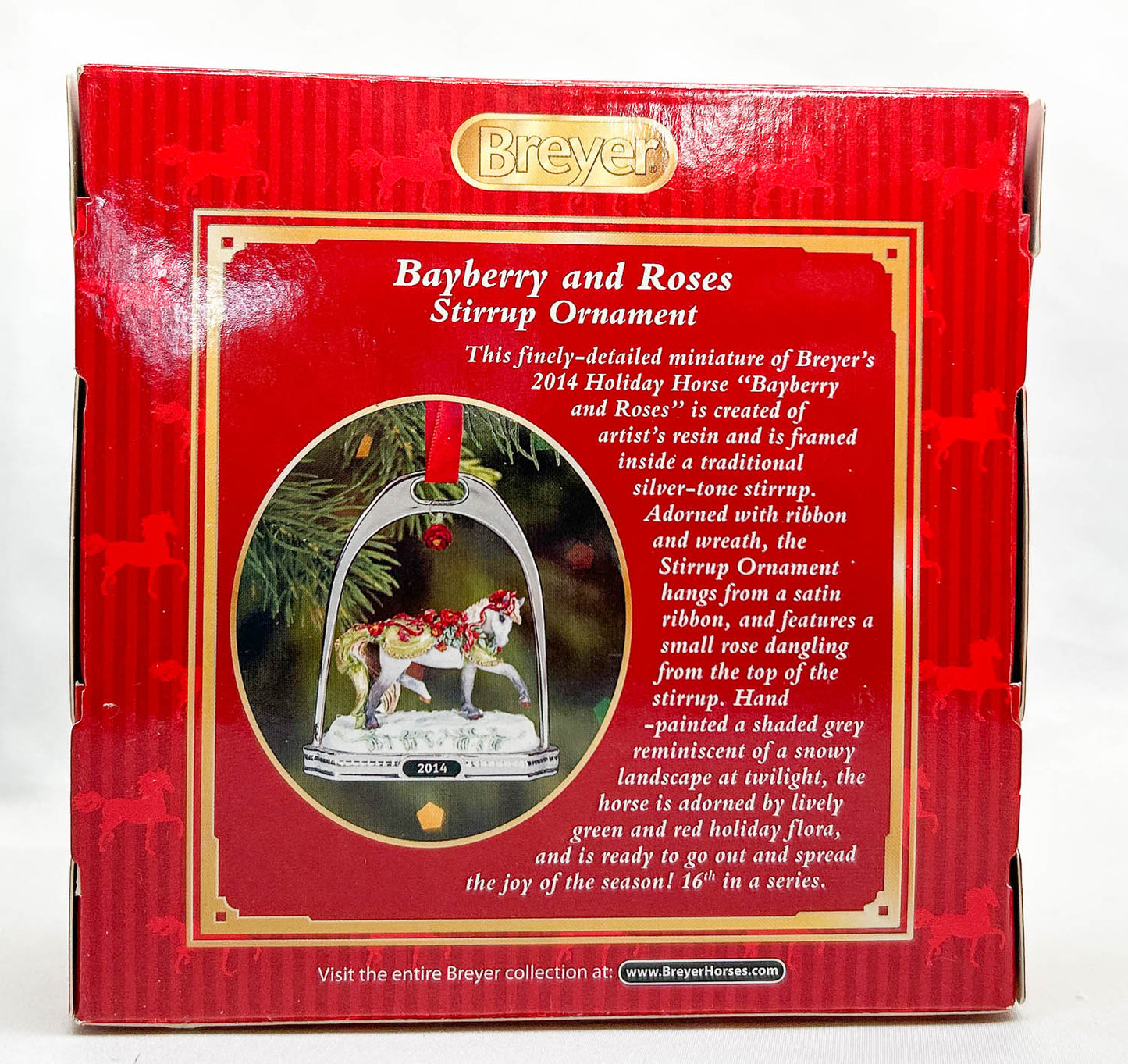 2014 Holiday Stirrup Ornament ~ Bayberry and Roses