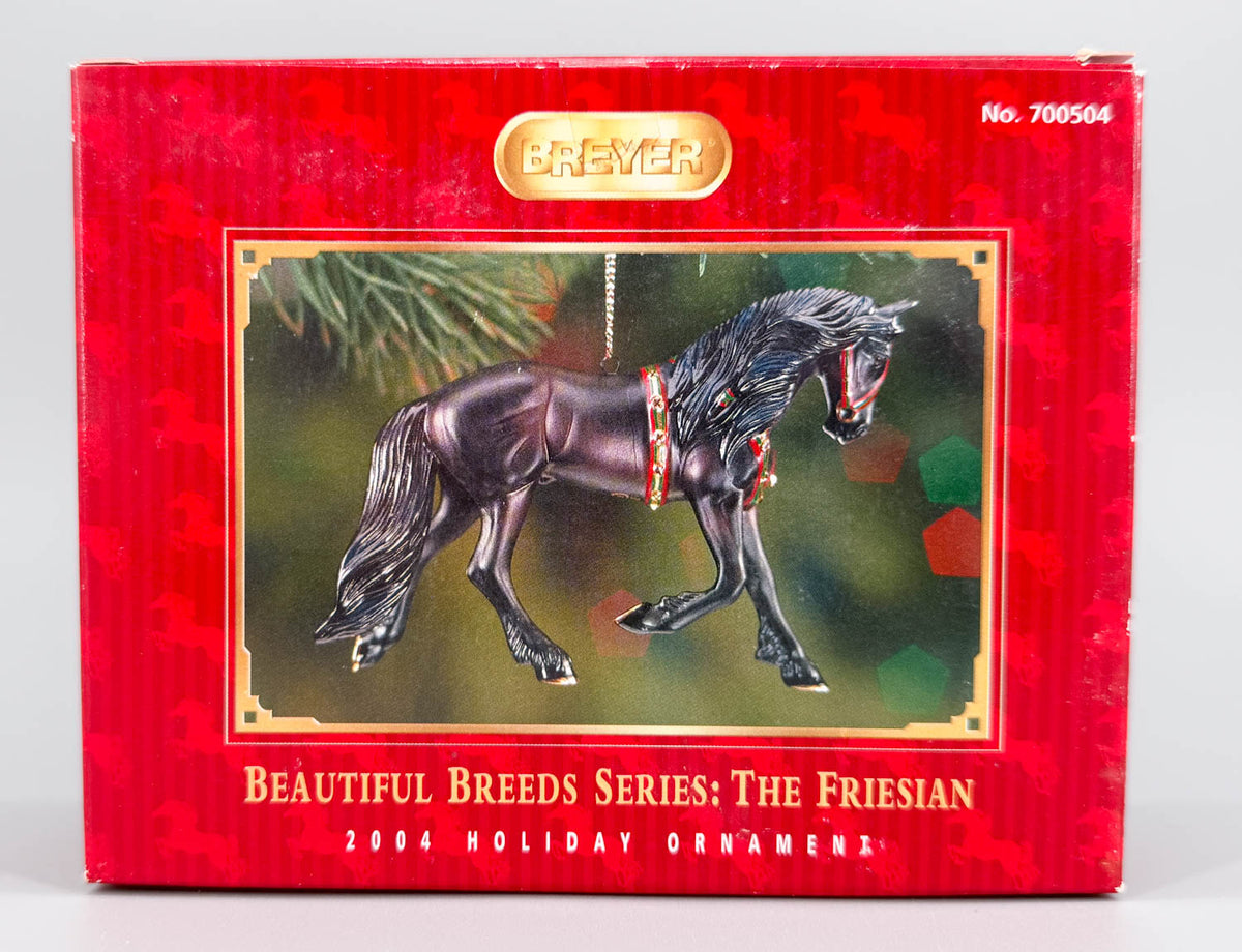 2004 Holiday Beautiful Breeds Christmas Ornament, Friesian - PORCELAIN