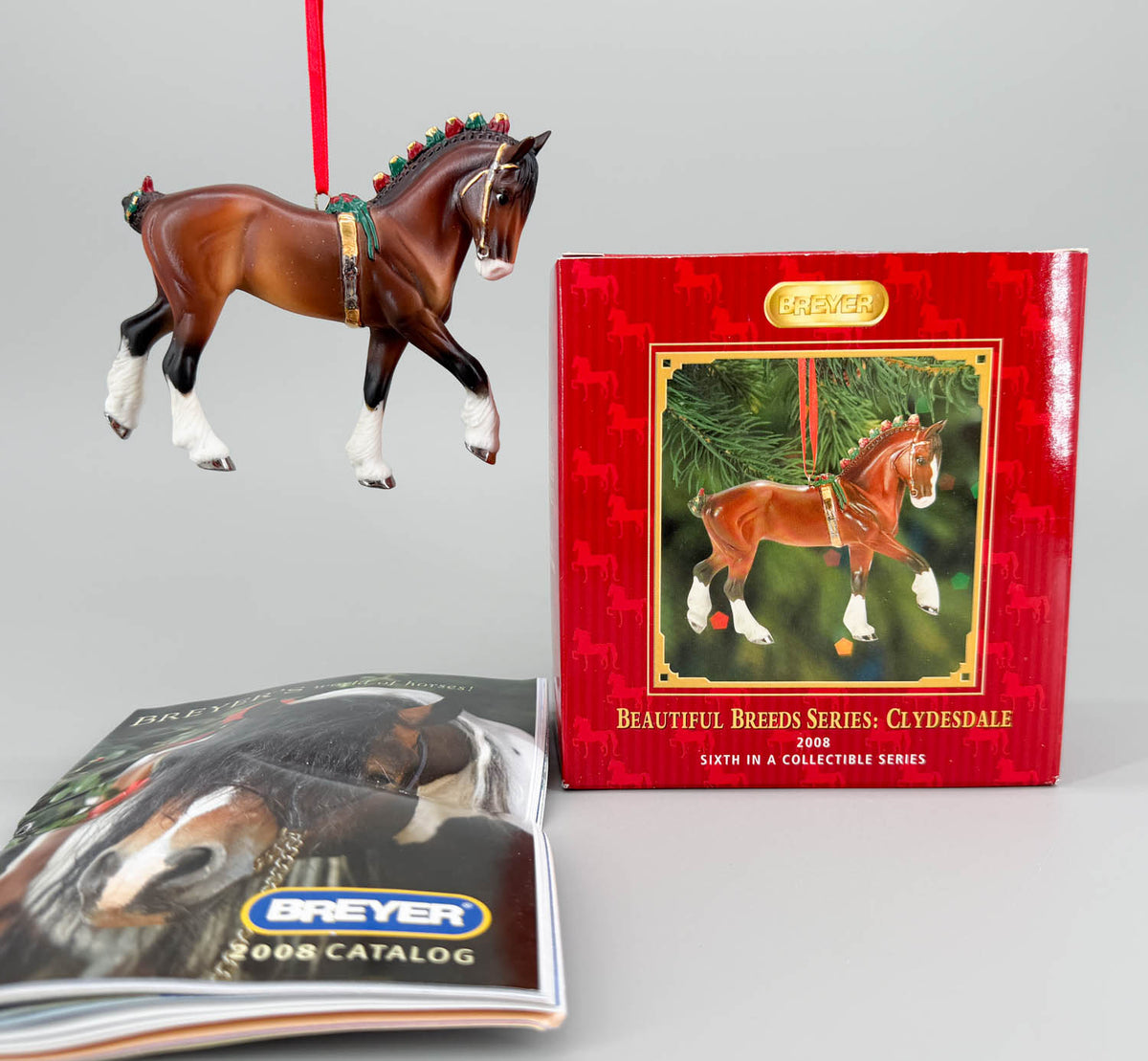 2008 Holiday Beautiful Breeds Christmas Ornament, Clydesdale - PORCELAIN