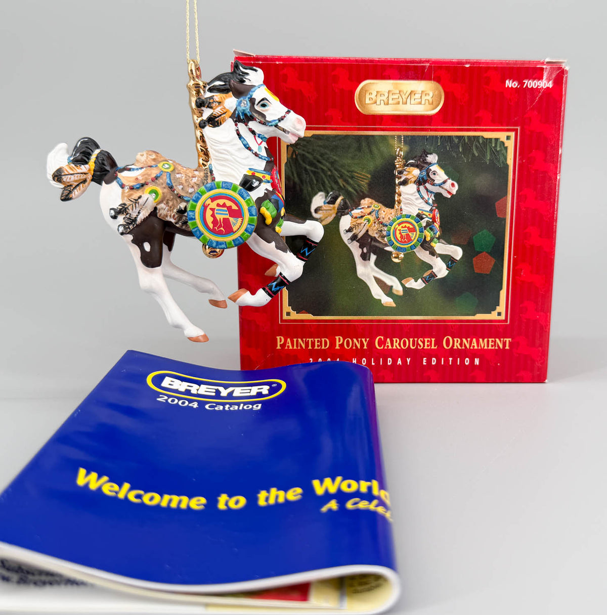2004 Holiday Carousel Ornament ~ Painted Pony - PORCELAIN