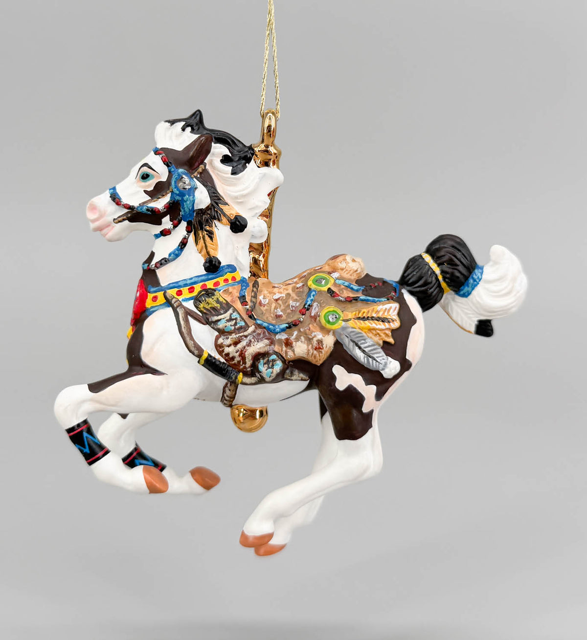 2004 Holiday Carousel Ornament ~ Painted Pony - PORCELAIN