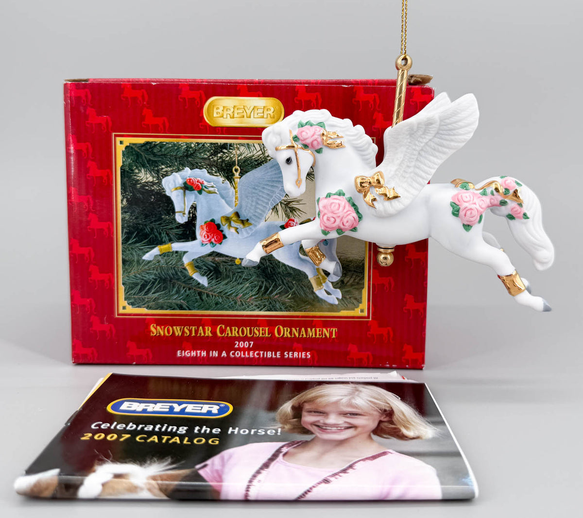 2007 Holiday Carousel Ornament ~ Snowstar - PORCELAIN